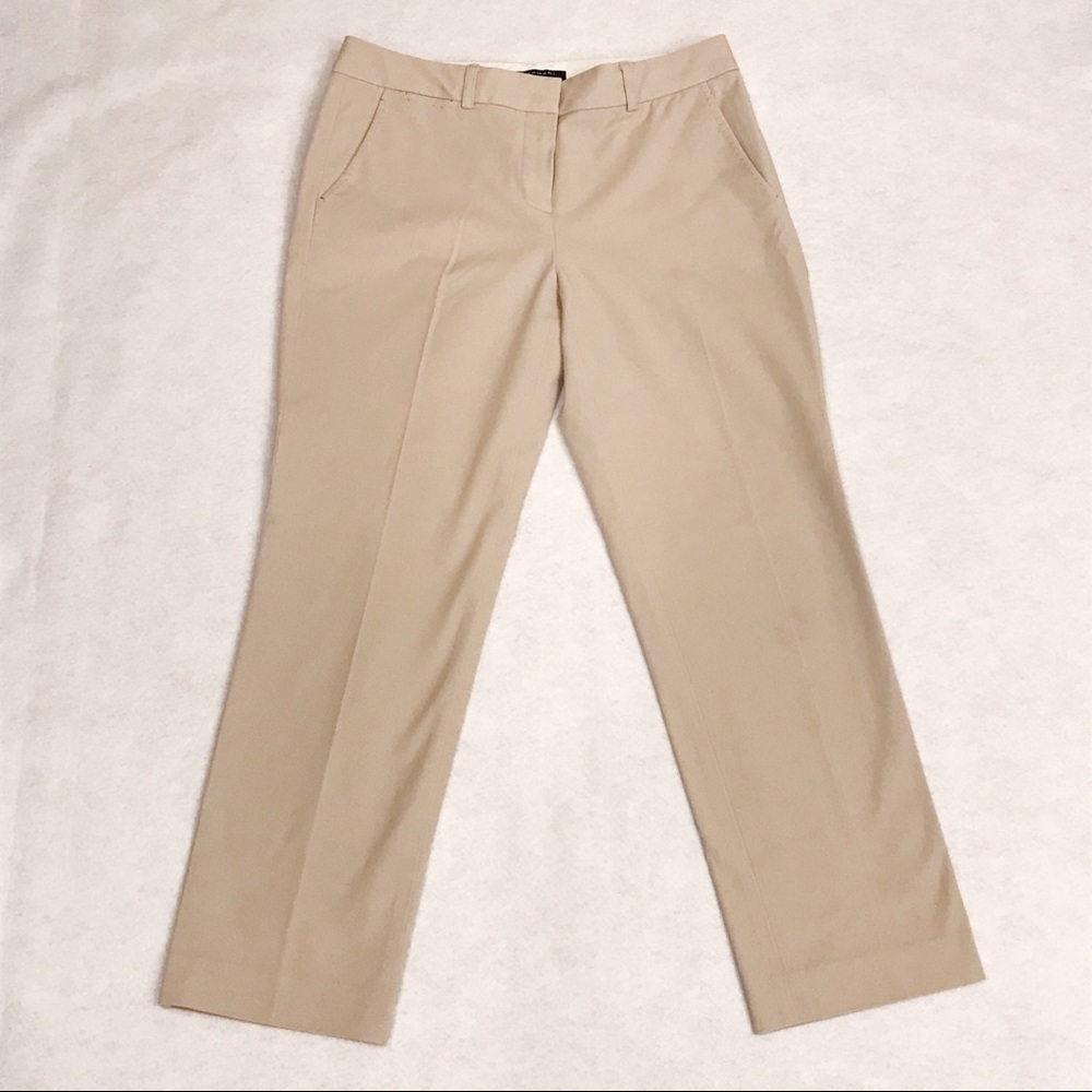 Elie Tahari Khaki Cropped Dress Slacks - size 4